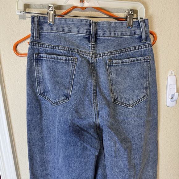 SHEIN Women's Denim Distressed Jeans Size 25/XS High Rise Torn Knees Ripped - Picture 6 of 8